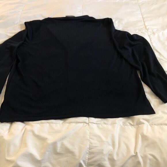 Vintage van Heusen Wms Sz M Navy Blue Cardigan, lightweight used good condition - Picture 15 of 15